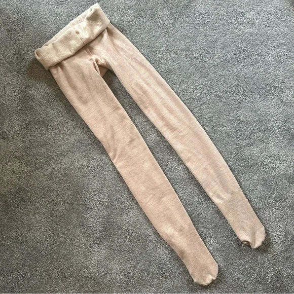 Romastory Women's light pink winter warm fleece lined tights leggings, Size S-M - Picture 6 of 12